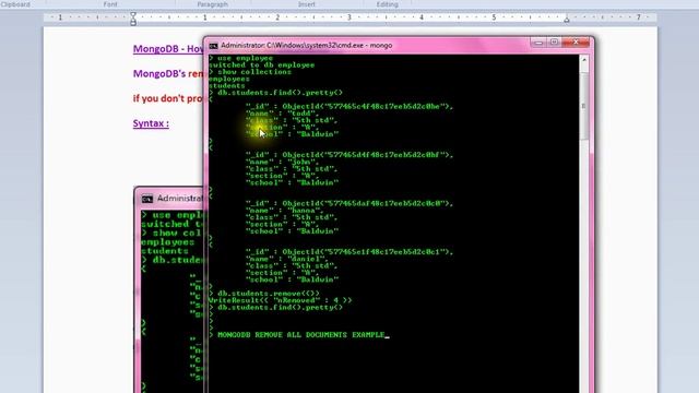 HOW TO REMOVE ALL DOCUMENTS IN MONGODB COLLECTIONS DEMO смотреть онлайн