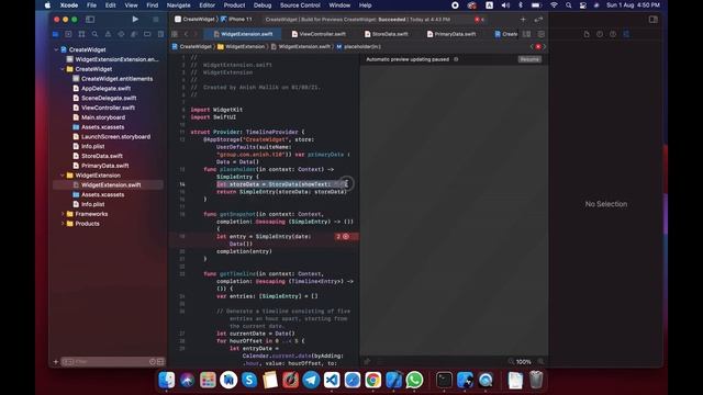 How to add Widget Extension in iOS Application || Xcode. смотреть онлайн