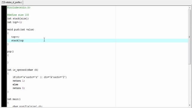 Evaluation of postfix expression using stack(with coding) - part2 смотреть онлайн