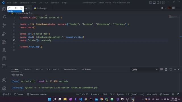 Tkinter tutorial for beginners #5: Combobox, Listbox смотреть онлайн