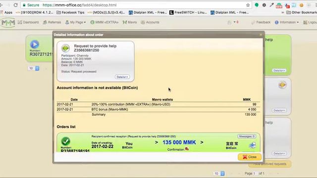 MMM PAYS me 32 400,00 MMK after 10 days