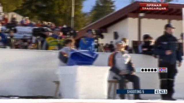 БИАТЛОН. КМ 2008-09. Хохфильцен (Австрия). Женщины. Эстафета 4 х 6 км. (Спорт). 14.12.2008. 720p.