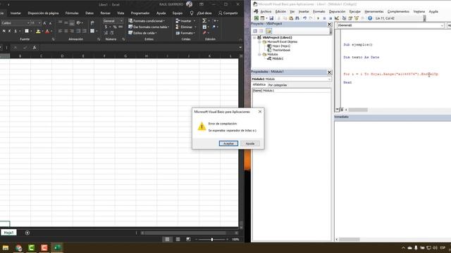 Errores de sintaxis y en tiempo de ejecución en Excel VBA смотреть онлайн