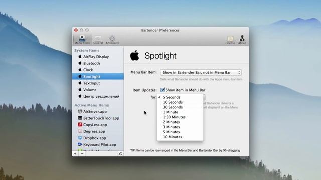 [for Mac] Bartender. Скрываем лишние иконки в трее смотреть онлайн