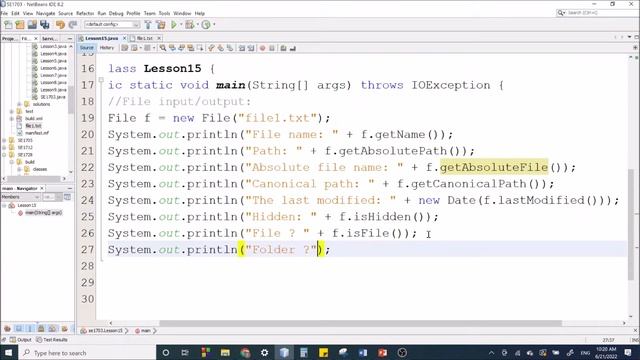 Java-SE1703: File input/output, Lớp File, FileInputStream, FileOutputStream смотреть онлайн