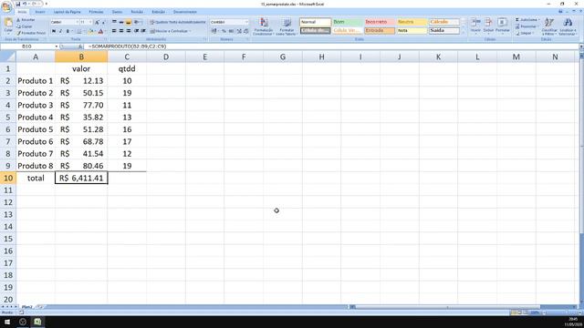 Como fazer a soma de vários produtos (soma ponderada) com uma fórmula simples no Excel смотреть онлайн