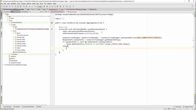how to check network is available or not in android app using android Studio смотреть онлайн