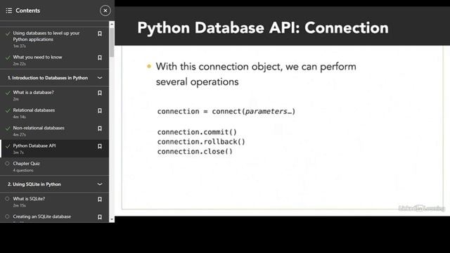 Python Database API смотреть онлайн