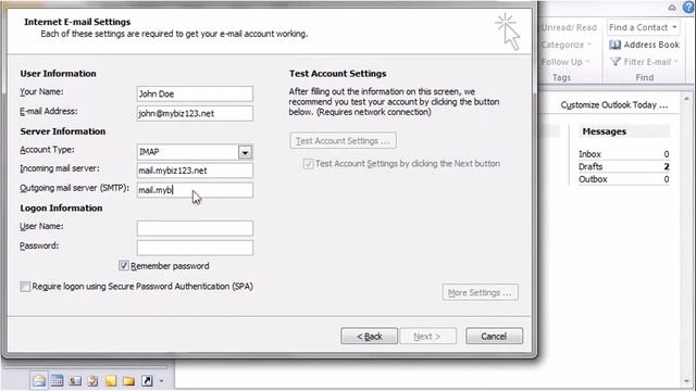 Outlook 2010: How to Configure an IMAP Email Account with SSL смотреть онлайн