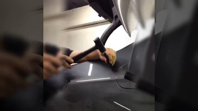 Вмятина от пистолета. Удаление вмятин без покраски Mercedes смотреть онлайн