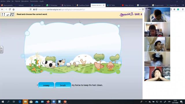 SIMPLE PRESENT REVIEW OF FARM ANIMALS VOCABULARY 4B смотреть онлайн