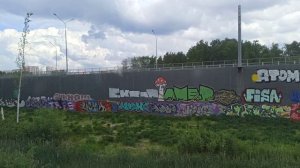 Москва из окна поезда перегон D1 МЦД Марк - Новодачная|Московский транспорт|Москва|Железная дорога