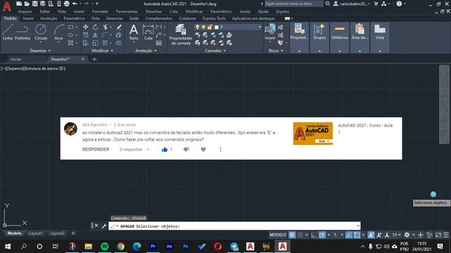 ALTERANDO O IDIOMA DO AUTOCAD 2021 - TIRANDO DÚVIDAS смотреть онлайн