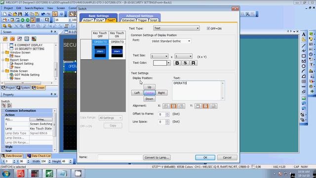 PASSWORD SETUP  GT DESIGNER