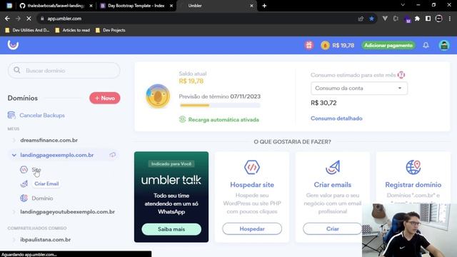 Deploy de um projeto Laravel na Umbler usando Git e GitHub смотреть онлайн