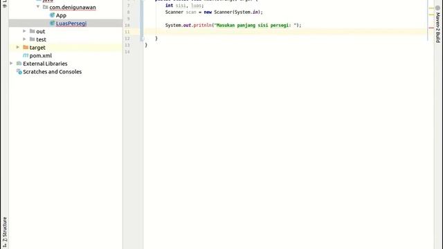 Program Java - Menghitung Luas Persegi смотреть онлайн