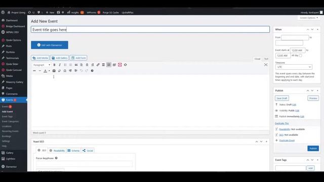How to Change the Event Settings, Title & Description with Bridge WordPress Theme - Video Tutorial смотреть онлайн