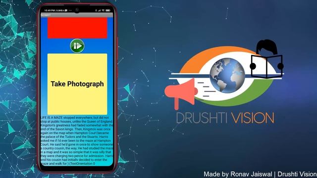 Drushti Vision Book Reader Text-to-Speech App | Ronav Jaiswal смотреть онлайн