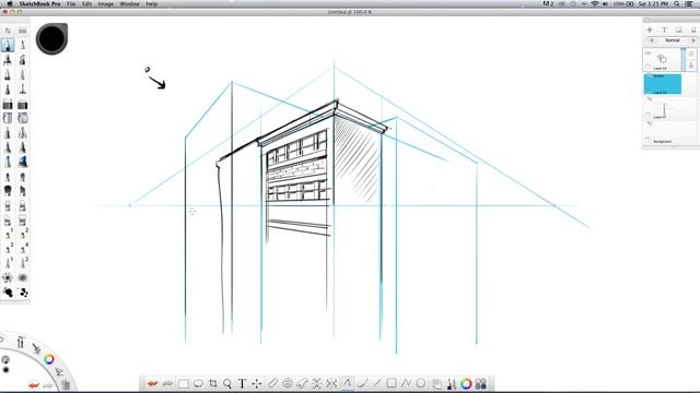 How to Draw - Buildings - Using Sketchbook Pro - Tutorial - Narrated смотреть онлайн