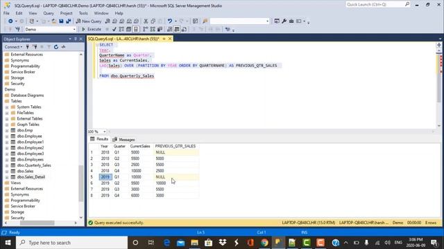 SQL Query | Compare with Previous Quarter's sales | Analytical Functions | Lead | Lag смотреть онлайн