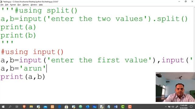 multiple input in one line in python|input multiple value |python in hindi|cbse|btech|MCA|BCA смотреть онлайн