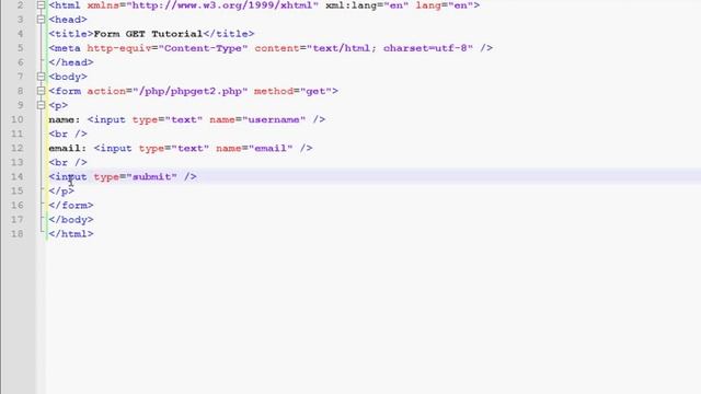 PHP GET Method Form Tutorial смотреть онлайн