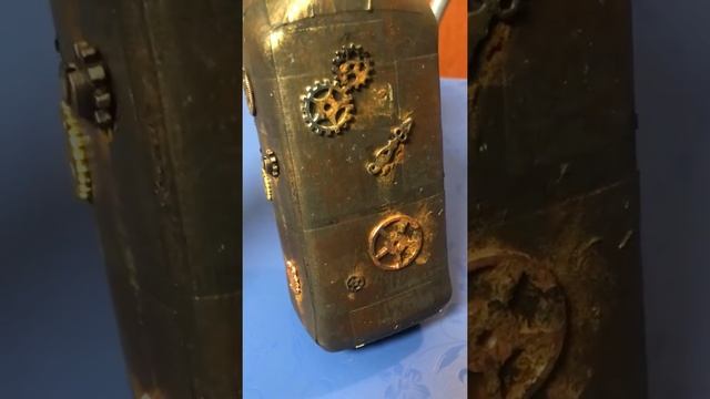 Декор бутылки стимпанк