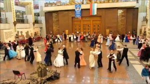 Исторические бальные танцы. Традиционный весенний бал в музее ВОВ на Поклонной горе 16 мая 2015 год