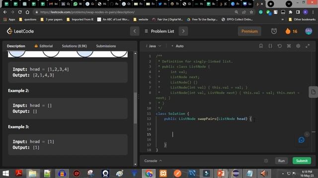 24. Swap Nodes in Pairs | Linked List | DSA | Leetcode | Live Code + Logic Explanation смотреть онлайн