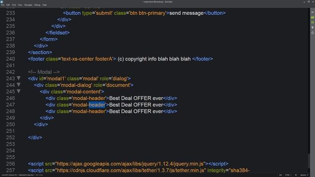Bootstrap for Website - Adding modal dialog windows Video13 смотреть онлайн