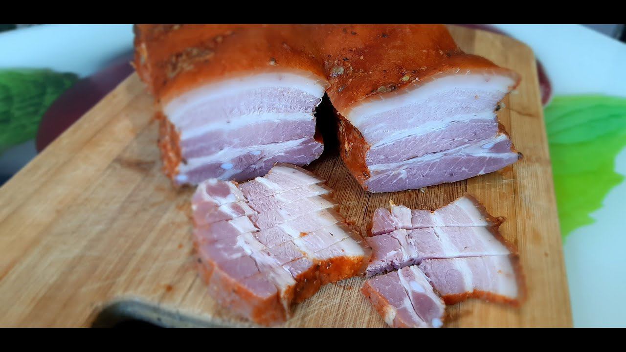 Ветчина по - домашнему из свиной грудинки. Такую в магазине не продают. Вкуснейший мясной деликатес! смотреть онлайн