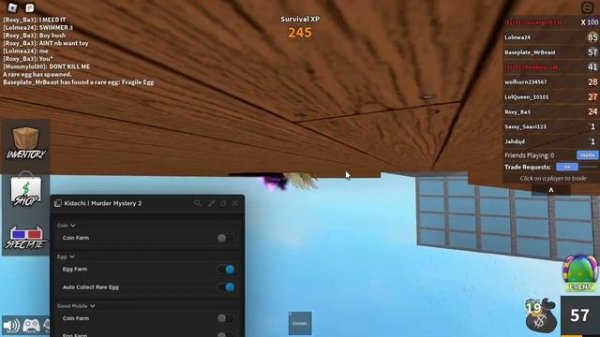 NEW Murder Mystery 2 Script GUI - Egg Hunt - Rare Egg Auto farm (Roblox MM2 Script Showcase)