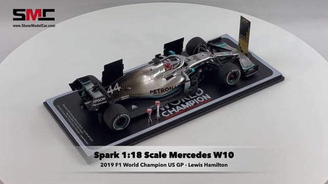 Spark 1:18 Lewis Hamilton 6x Times F1 World Champion Mercedes W10 US GP 2019 смотреть онлайн