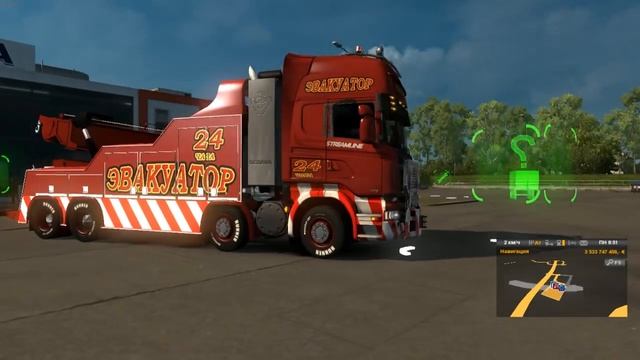 Euro Truck Simulator 2 {1.30}. Обзор мода: SCANIA Streamline: Tow Truck. ЭВАКУАТОР