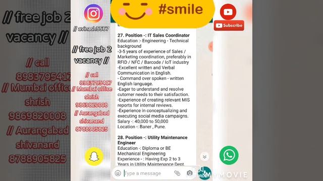job vacancy2 | mumbai job vacancy | Maharashtra new job vacancy | Indian job | free jobs | 2020_202 смотреть онлайн