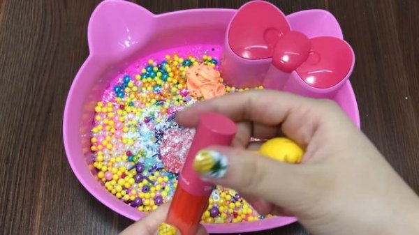 Special Series Hello Kitty Slime _ Mixing Too Many Things into Clear Slime _ Satisfying Video.mp4