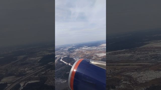 Взлет самолета(вид из салона) Airbus A321 из международного аэропорта Шереметьево 4k video смотреть онлайн
