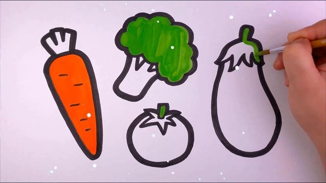 How to draw simple vegetables | Draw Toy TV смотреть онлайн