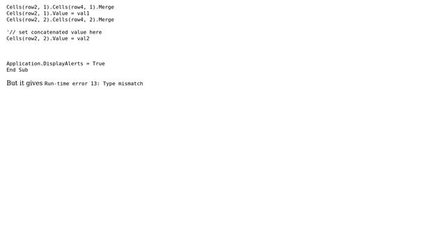 Run-time error 13: Type mismatch while reading cell value? (2 Solutions!!) смотреть онлайн