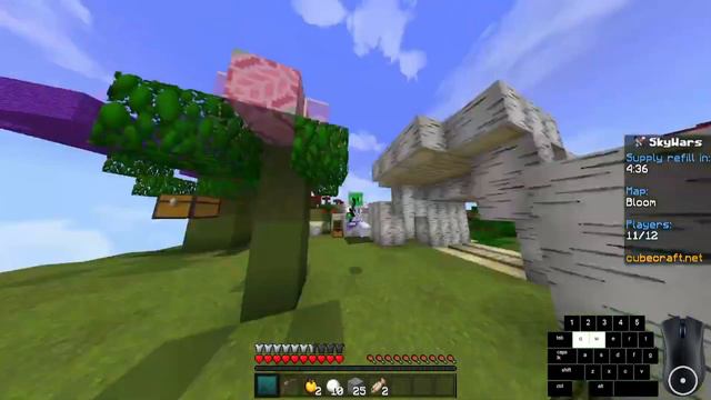 Keystrokes + Keyboard and Mouse Sounds (Cubecraft Skywars) - Minecraft смотреть онлайн