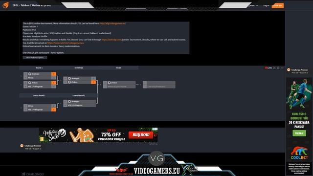 EFGL - Tekken 7 Online tournament #2 (PS4) - Top 4 (Strategas, Zinkon, Alekss, Priithagoras) смотреть онлайн