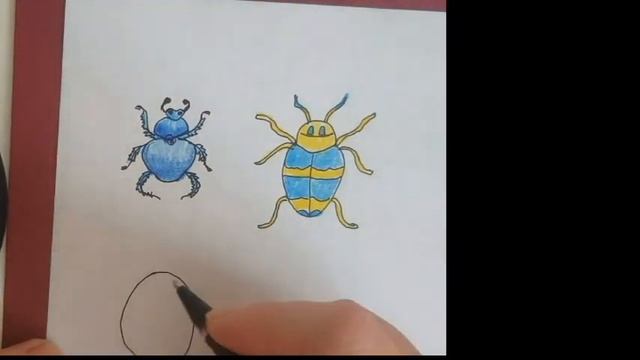 Как нарисовать различных жуков, жучков, легко и просто смотреть онлайн