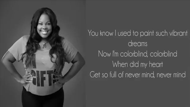 Amber Riley (Glee) - Colourblind (Lyrics) смотреть онлайн