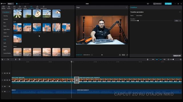 #14 Capcut Video perexodlar yengil video montaj o'zbek tilida || Capcut o'zbek tiida смотреть онлайн