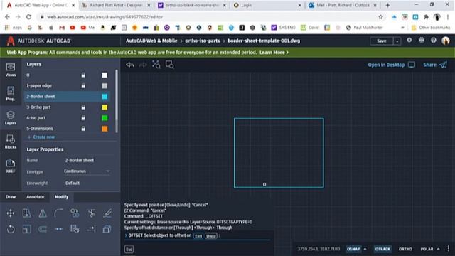 Web AutoCAD - Creating A Border Sheet Template смотреть онлайн