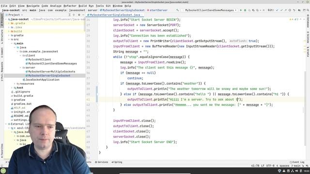 Java Socket Client Server Communication смотреть онлайн