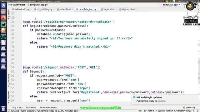 Dynamically update the HTML code in Flask смотреть онлайн
