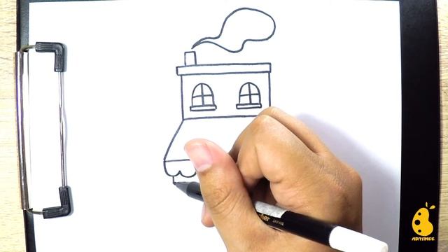 How to Draw cafe shop | Easy Drawing | cute cafe shop смотреть онлайн