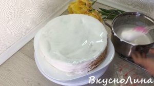 Декор "Медовика" /Простой декор торта / Украшение торта глазурью из маршмеллоу  / Украшение Медовик