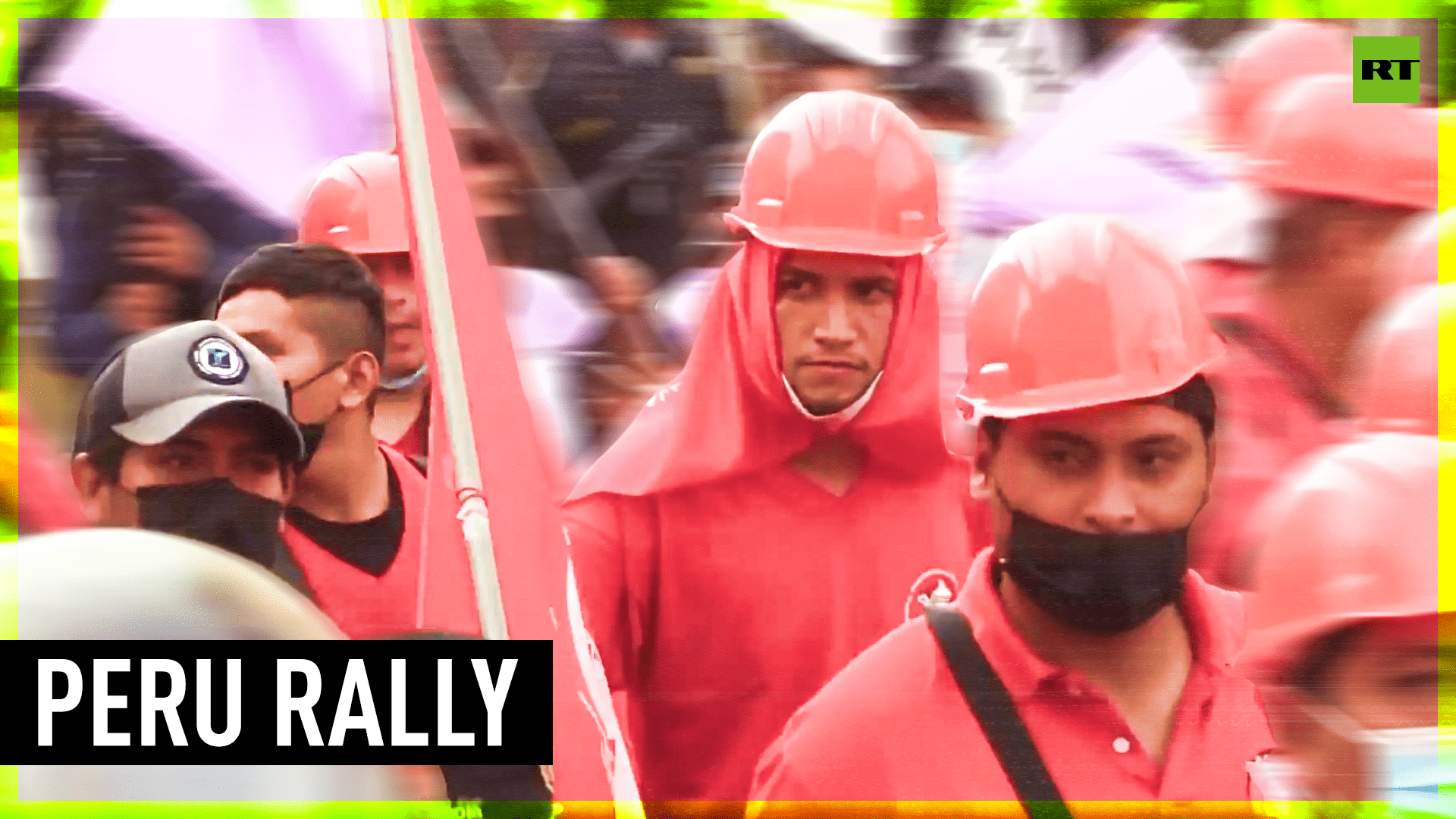 Worker Unions Members Demand Minimum Wage Increase In Peru